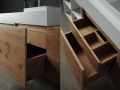 Kundenspezifischer Badezimmerschrank, zwei Schubladen, Hhe 50 cm, Lackierung - EL CONCEPTO 50 Open Wood