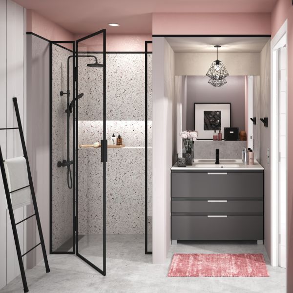 Badezimmerschrank, hängend, 1 große Schublade - TEN - CEDAM - Unterbau