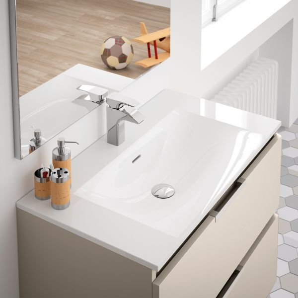 Badezimmerschrank, hängend, 1 große Schublade - TEN - CEDAM - Unterbau