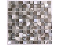 MIXGRIS - 30 x 30 cm - Mosaik Zeitgenössisches Design, Metallic