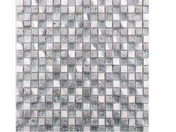 DUBAI  - 30 x 30 cm - Zeitgenössisches Design Mosaik, glänzendes Silber