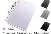 Duschwanne, linker Eckablauf - CORNER DESIGN LEFT 150