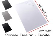 Duschwanne, rechtwinkliger Abfluss - CORNER DESIGN RIGHT 160