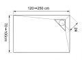 Duschwanne, linker Eckablauf - CORNER DESIGN LEFT 170
