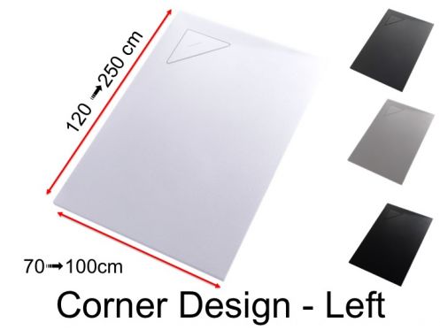 Duschwanne, linker Eckablauf - CORNER DESIGN LEFT 190