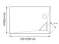 Duschwanne, rechtwinkliger Abfluss - CORNER DESIGN RIGHT 200