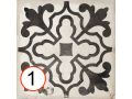 VILLENA BLACK 15x15 cm -  Bodenfliesen, klassische Muster