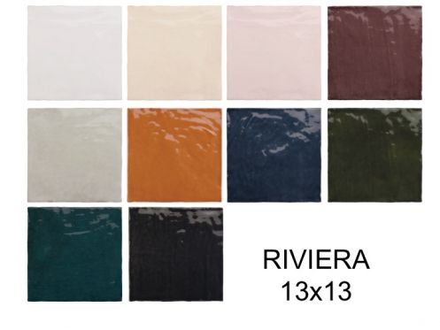 RIVIERA 13x13 cm - Wandfliese im zelligen Stil.