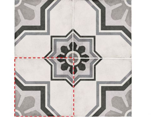 Capitol Grey 20x20 - Fliesen, Zementfliesenoptik