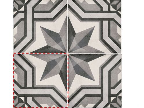 Cinema Grey 20x20 - Fliesen, Zementfliesenoptik