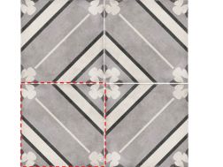 Inspire Grey 20x20 - Fliesen, Zementfliesenoptik