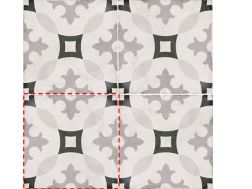 Karlsplatz Grey 20x20 - Fliesen, Zementfliesenoptik