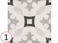 Karlsplatz Grey 20x20 - Fliesen, Zementfliesenoptik