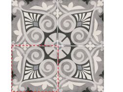 Opera Grey 20x20 - Fliesen, Zementfliesenoptik