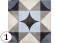 Palais Blue 20x20 - Fliesen, Zementfliesenoptik