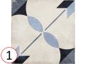 Arcade Blue 20x20 - Fliesen, Zementfliesenoptik