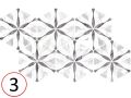Bardiglio Flower 17,5x20 cm - Bodenfliesen, sechseckig, Carrara-Marmor-Finish
