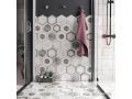 Hexagon Light / Dark 17,5x20 cm - Bodenfliesen, sechseckig, Carrara-Marmor-Finish