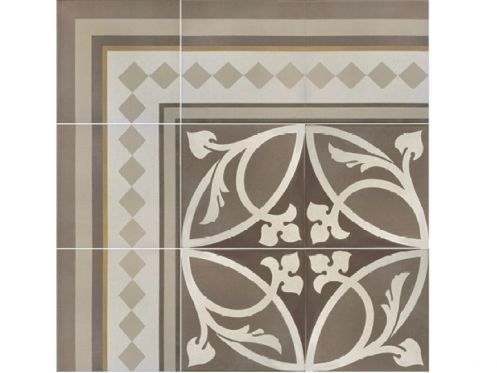 Liberty Taupe 20x20 cm - Fliesen, Zementfliesenoptik