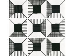 Block B&W 20x20 cm - Fliesen, Zementfliesenoptik, schwarz und weiß