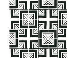 Metropolitan B&W 20x20 cm - Fliesen, Zementfliesenoptik, schwarz und weiß