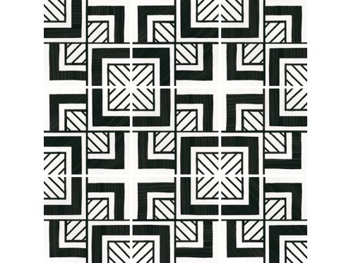 Metropolitan B&W 20x20 cm - Fliesen, Zementfliesenoptik, schwarz und wei