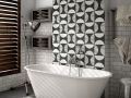 Patchwork B&W 20x20 cm - Fliesen, Zementfliesenoptik, schwarz und wei