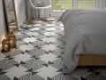 Patchwork B&W 20x20 cm - Fliesen, Zementfliesenoptik, schwarz und wei