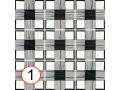 Cloth B&W 20x20 cm - Fliesen, Zementfliesenoptik, schwarz und wei