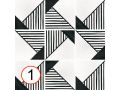 Origami B&W 20x20 cm - Fliesen, Zementfliesenoptik, schwarz und wei