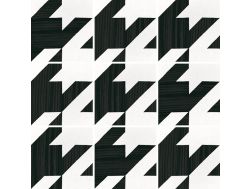 Tweed B&W 20x20 cm - Fliesen, Zementfliesenoptik, schwarz und weiß