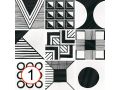 Patchwork B&W 20x20 cm - Fliesen, Zementfliesenoptik, schwarz und wei