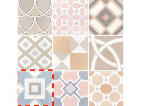 Patchwork Pastel 20x20 cm - Fliesen, Zementfliesenoptik