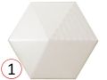 UMBRELLA  12x11 cm - Wandfliese, sechseckig, 3D-Relief