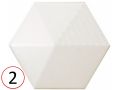 UMBRELLA  12x11 cm - Wandfliese, sechseckig, 3D-Relief