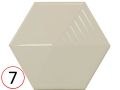 UMBRELLA  12x11 cm - Wandfliese, sechseckig, 3D-Relief