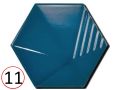 UMBRELLA  12x11 cm - Wandfliese, sechseckig, 3D-Relief