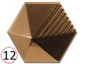 UMBRELLA  12x11 cm - Wandfliese, sechseckig, 3D-Relief