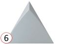 TIROL 11X12 cm - Wandfliese, sechseckig, 3D-Relief