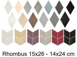 RHOMBUS 15x26, 14x24 cm - Wand- und Bodenfliesen, geometrische Rautenform