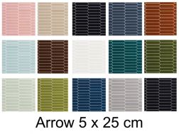ARROW 5x25 cm - Wandfliese, sechseckig länglich