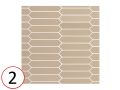 ARROW 5x25 cm - Wandfliese, sechseckig lnglich