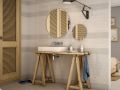 Country Patchwork - 13x13 cm - Glnzende, gewellte Wandfliesen