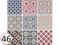Country Patchwork - 13x13 cm - Glnzende, gewellte Wandfliesen