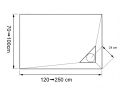 Duschwanne, rechtwinkliger Abfluss - CORNER DESIGN RIGHT 170