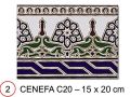 M-22 20x20 cm - Wandfliese im orientalischen Stil.