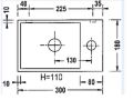 Handwaschbecken WC schmal 18x30 cm Keramik | ROSTOCK 30 DROITE