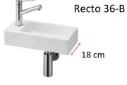 Rechteckiges Handwaschbecken aus weißer Keramik __int__ Recto 36-B Benesan.