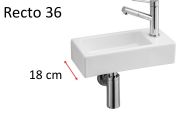 Hänge-Handwaschbecken aus Keramik | Recto 36 Benesan