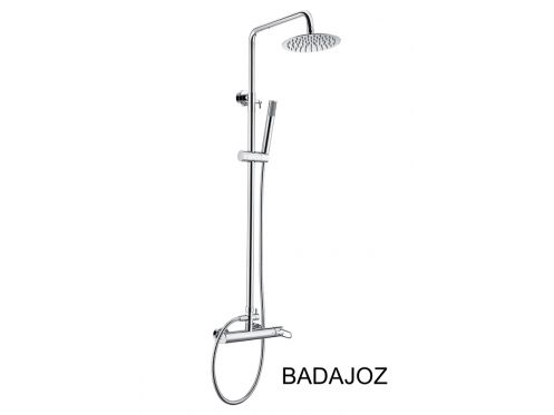 Design Duschsule, Mischbatterie, rund  20 cm - BADAJOZ CHROME